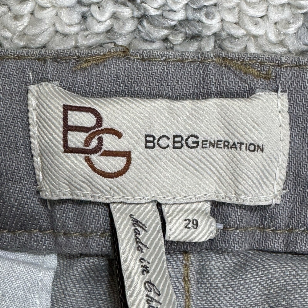 BCBGeneration Women's Fog Wash Pocket Cotton Blend Skinny Denim Jeans Size 29 - Picture 10 of 13